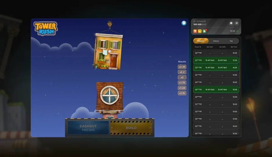 Rush Tower Play Bonus